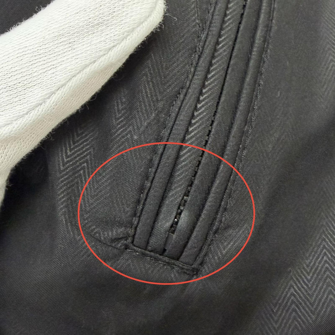 Great HUGO BOSS coat GORE-TEX Herringbone Hooded black polyester mens 50