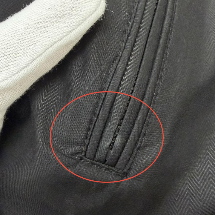 Great HUGO BOSS coat GORE-TEX Herringbone Hooded black polyester mens 50