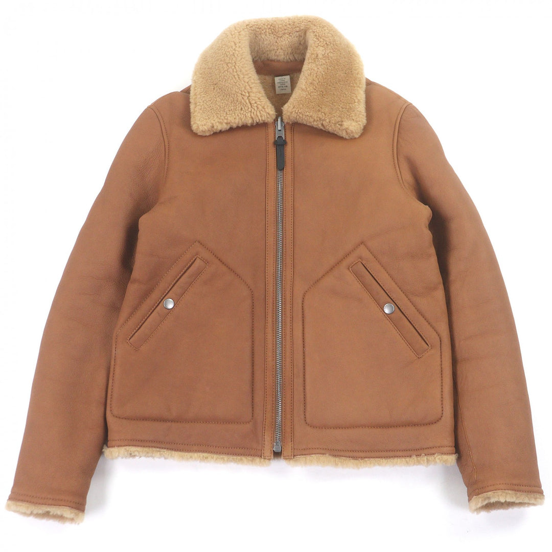 Excellent COACH Mouton jacket Brown sheep fur mens 44 5711