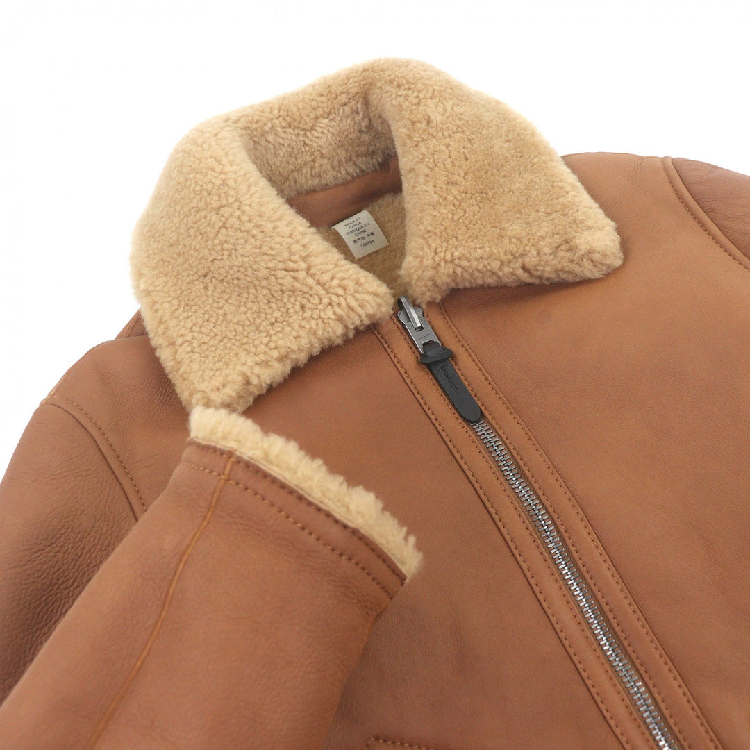 Excellent COACH Mouton jacket Brown sheep fur mens 44 5711