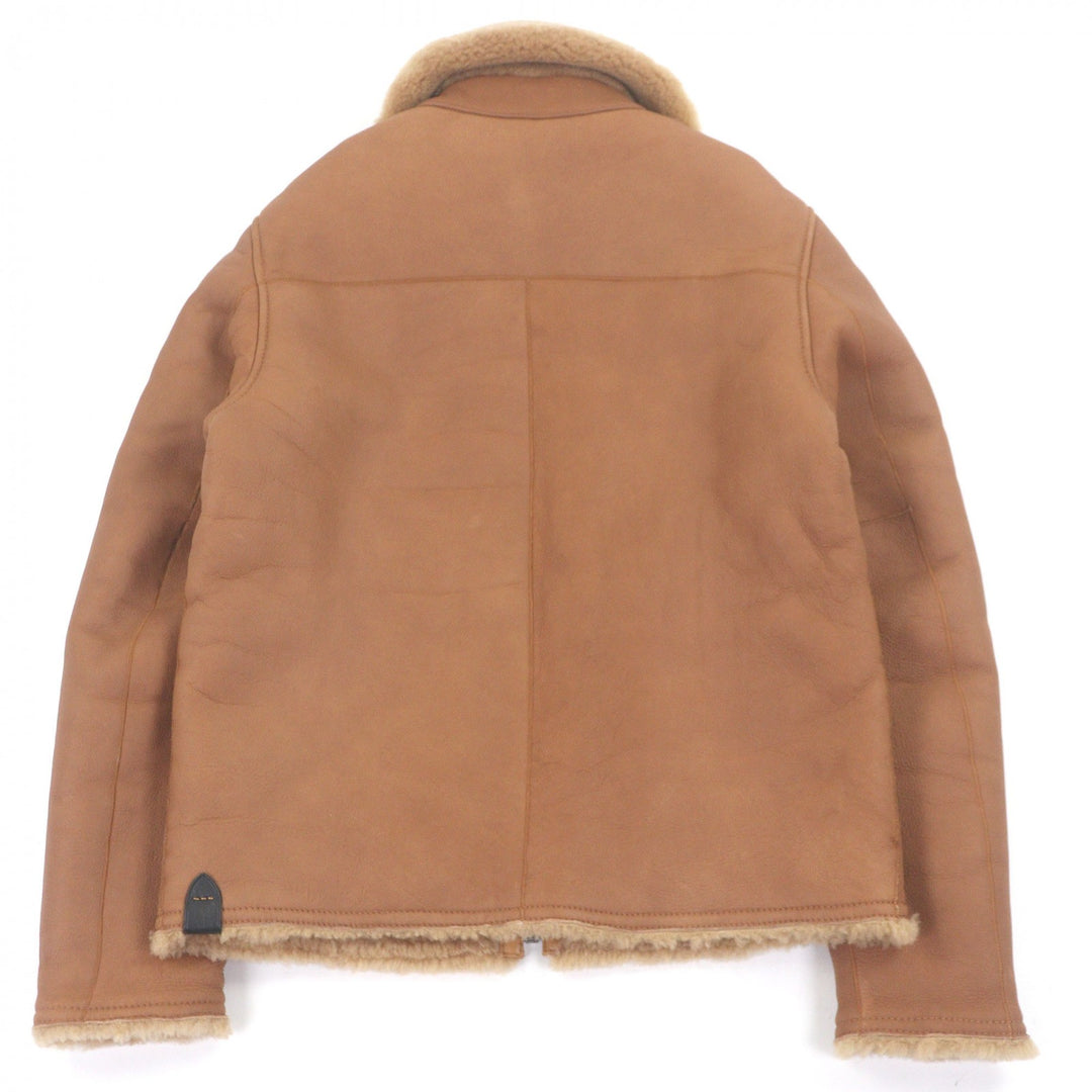 Excellent COACH Mouton jacket Brown sheep fur mens 44 5711