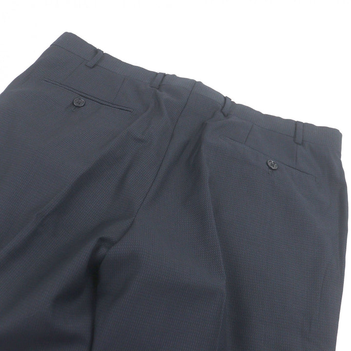 Great EMPORIO ARMANI suit Black Tag M LINE Single Navy Virgin wool mens 48