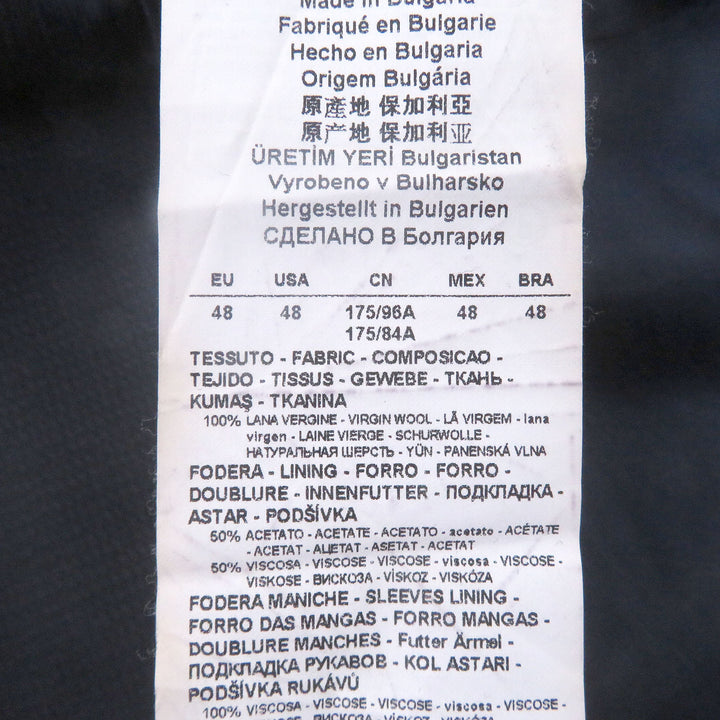 Great EMPORIO ARMANI suit Black Tag M LINE Single Navy Virgin wool mens 48