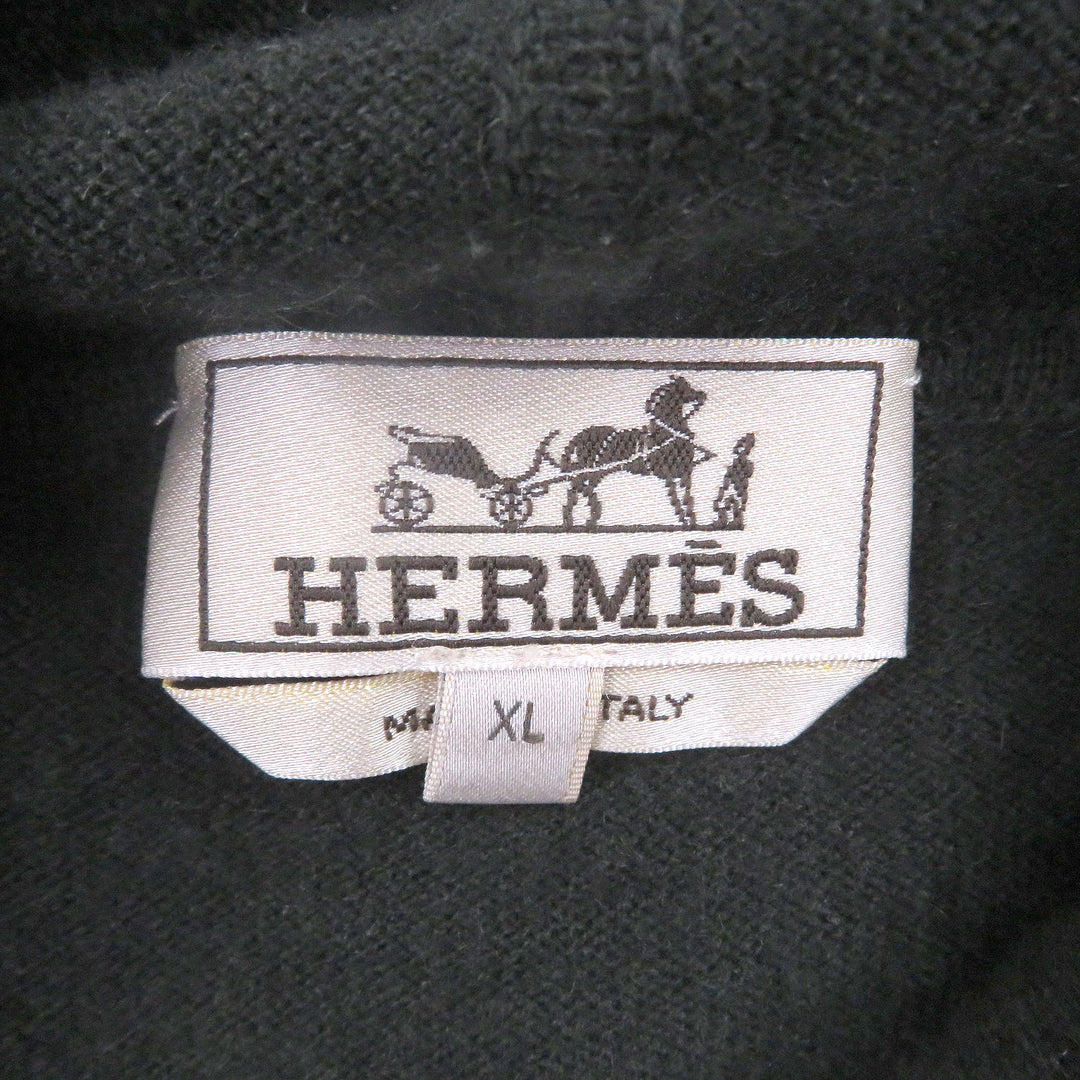 Excellent HERMES hoodie Chess and Shadow Horse print knit pullover