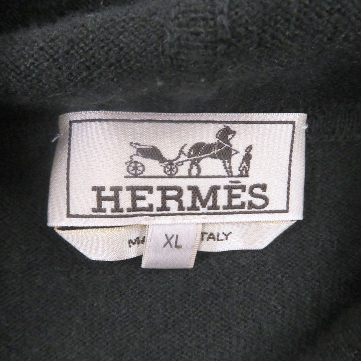Excellent HERMES hoodie Chess and Shadow Horse print knit pullover