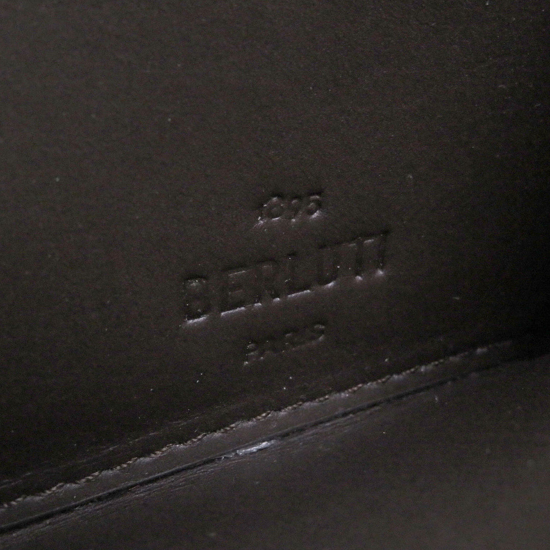 Great BERLUTI Purse Calligraphy Scritto Zip Around Brown