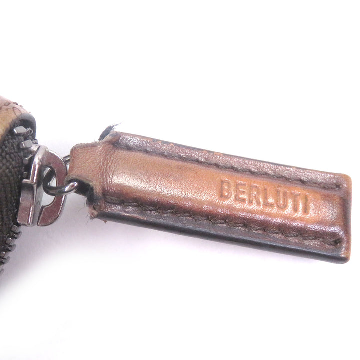 Great BERLUTI Purse Calligraphy Scritto Zip Around Brown
