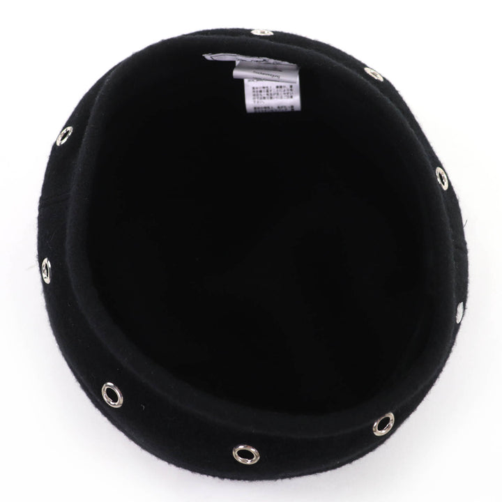 Great HERMES beret Saint Honoré Serie Metal black cashmere Women 57