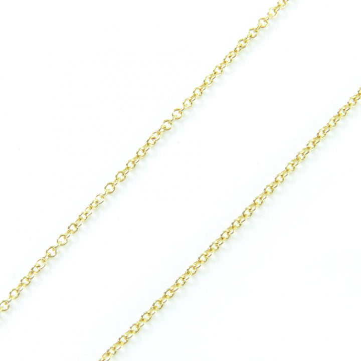 Great TIFFANY&Co. by the Yard Single Diamond Pendant Diamond 0.05ct K18/750(YG)
