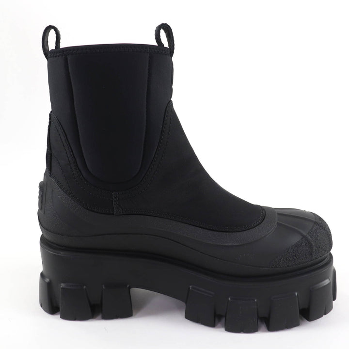 Pristine PRADA Monolith Re-Nylon Triangle logo gabardine boots black 36.5 1T933M
