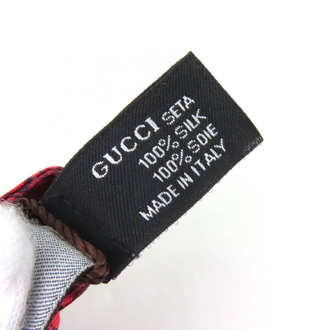 Excellent GUCCI design stole and Butterfly tie, total of 4 pieces silk