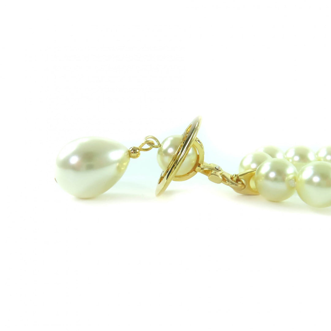 Great Vivienne Westwood Necklace ONE ROW PEARL DROP CHOKER Orb Women