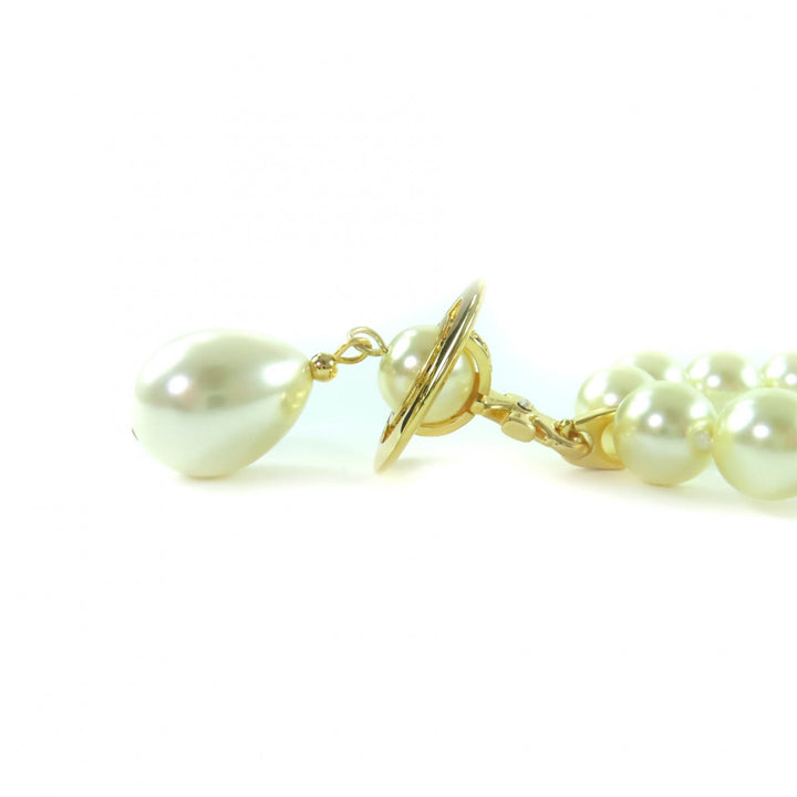 Great Vivienne Westwood Necklace ONE ROW PEARL DROP CHOKER Orb Women