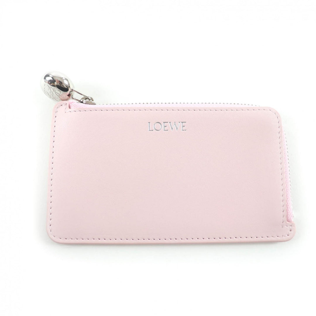 Pristine LOEWE Coin case Pebble Coin Card Holder shiny napa calf CANBZ40X01
