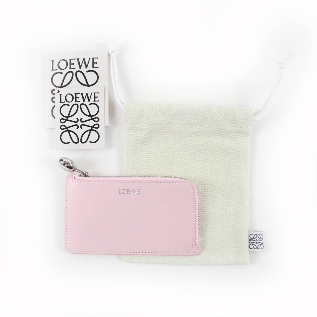 Pristine LOEWE Coin case Pebble Coin Card Holder shiny napa calf CANBZ40X01