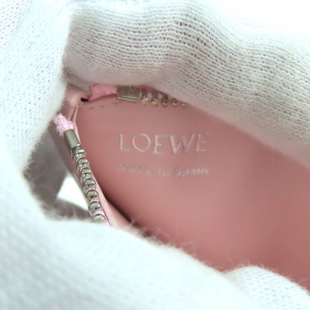 Pristine LOEWE Coin case Pebble Coin Card Holder shiny napa calf CANBZ40X01