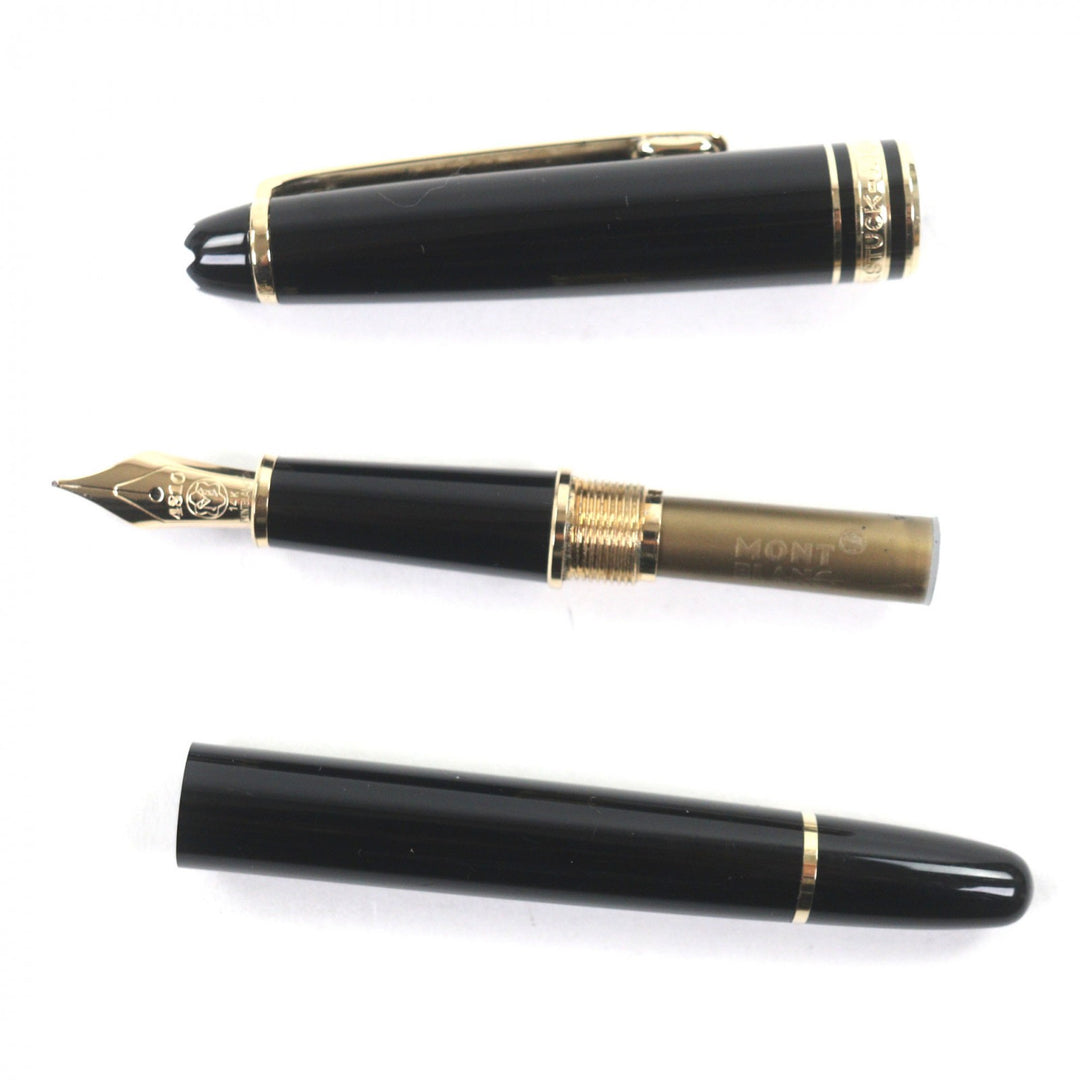 Great MONTBLANC fountain pen Meisterstück Classic white star black 14K mens