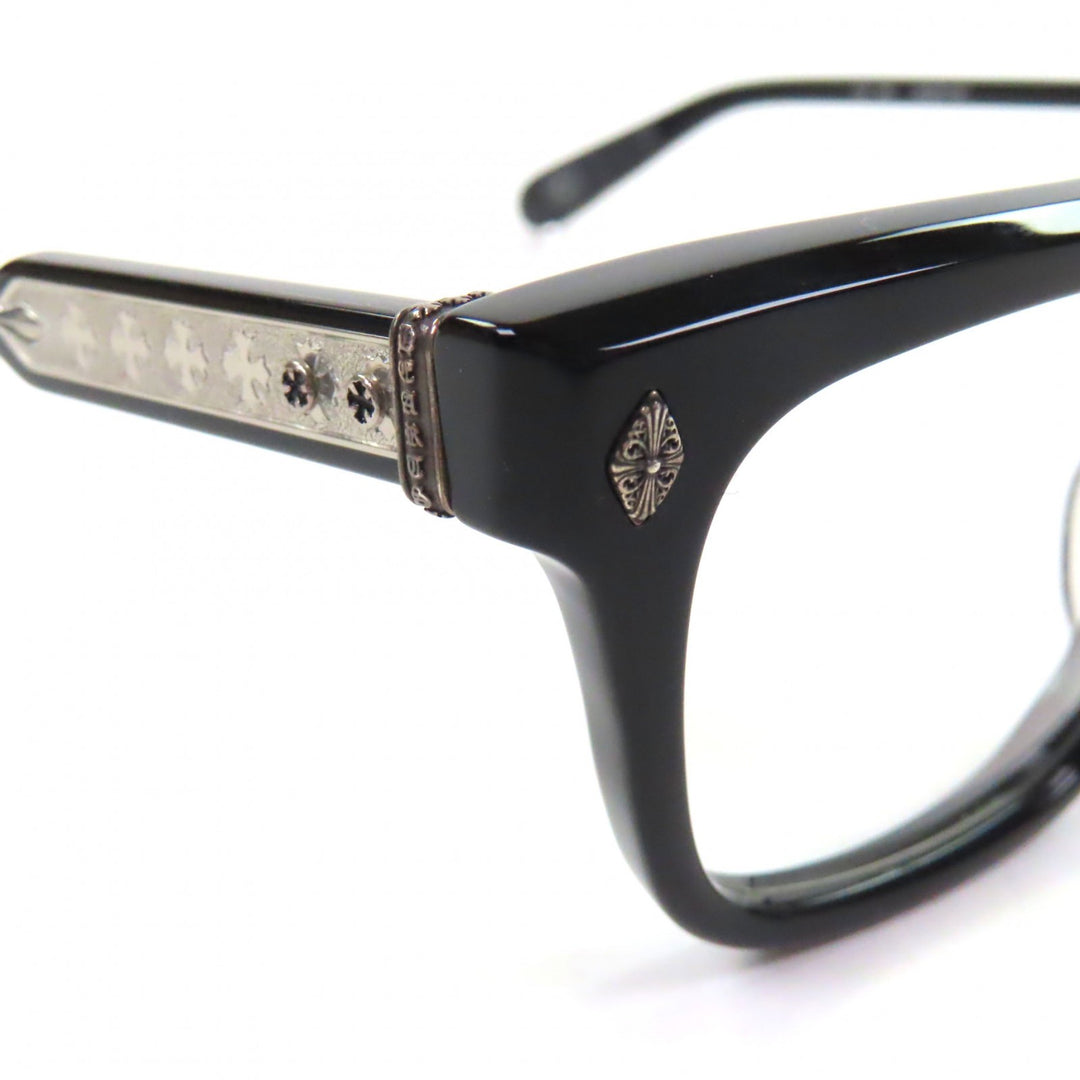 Great CHROME HEARTS Glasses AMBIDIXTROUS CH Plus Wellington black 925 mens