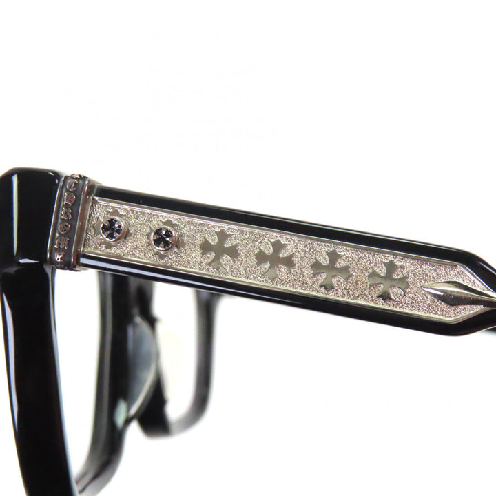Great CHROME HEARTS Glasses AMBIDIXTROUS CH Plus Wellington black 925 mens