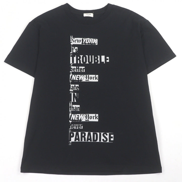 Pristine CELINE Short sleeve T-shirt Dash Snow Distressed Short Sleeve