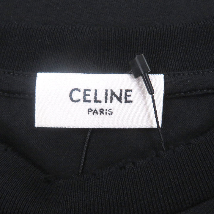Pristine CELINE Short sleeve T-shirt Dash Snow Distressed Short Sleeve