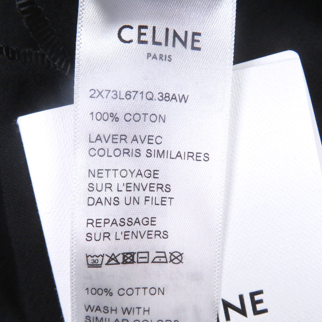 Pristine CELINE Short sleeve T-shirt Dash Snow Distressed Short Sleeve