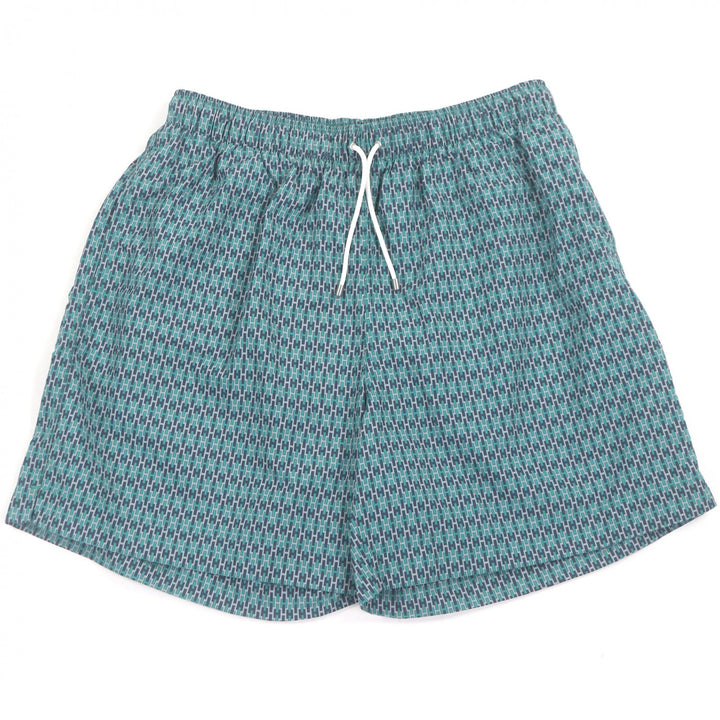 Pristine HERMES Shorts H logo all-over print Serie button swimwear