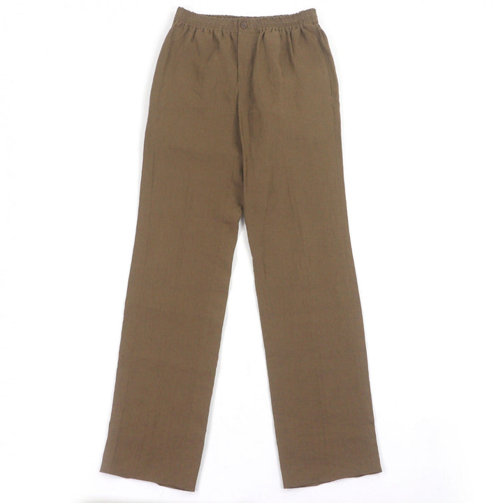 Excellent HERMES Pants Plain easy pants, relaxed fit Brown linen mens 38