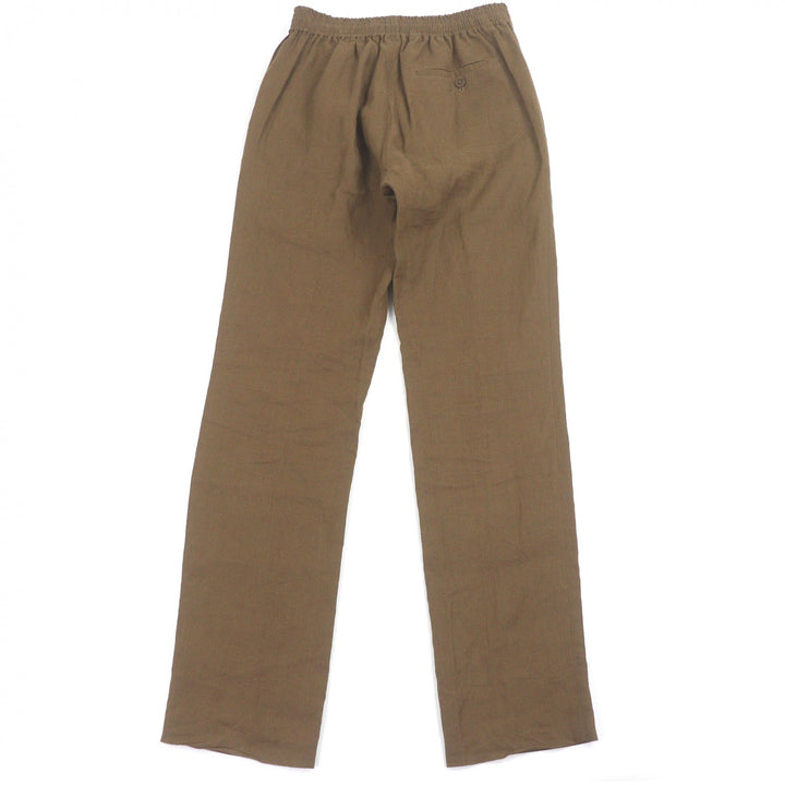 Excellent HERMES Pants Plain easy pants, relaxed fit Brown linen mens 38