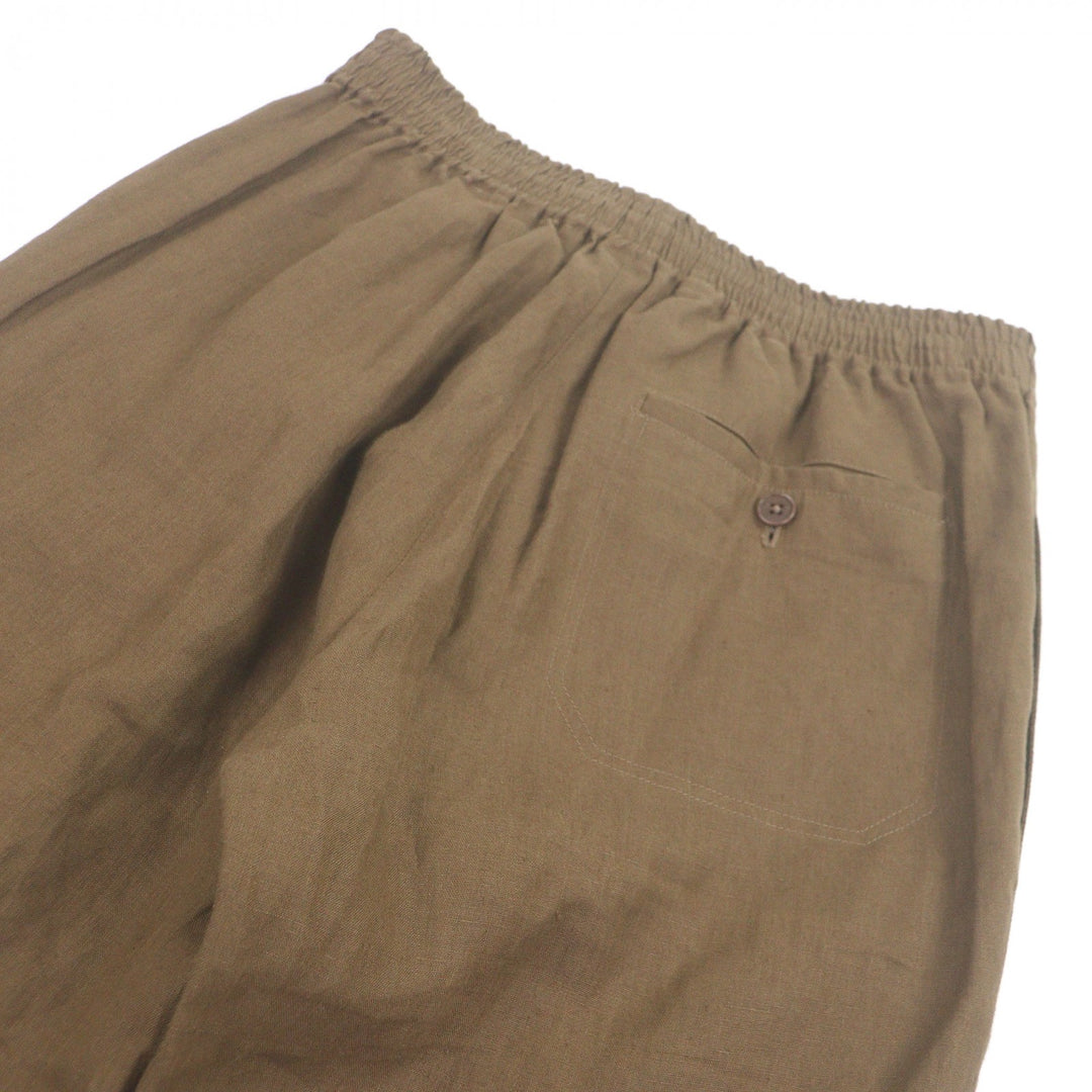Excellent HERMES Pants Plain easy pants, relaxed fit Brown linen mens 38