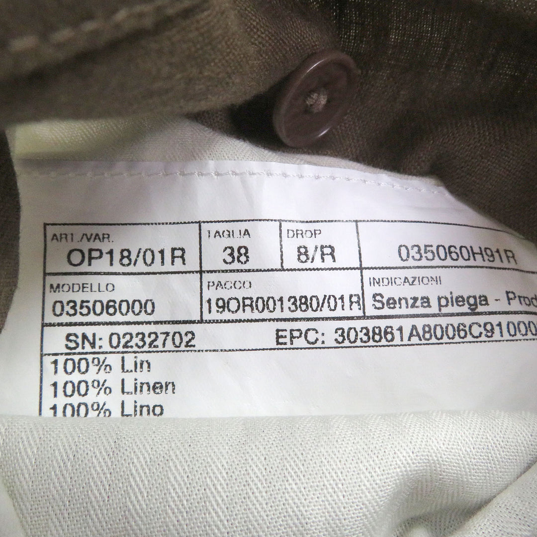 Excellent HERMES Pants Plain easy pants, relaxed fit Brown linen mens 38