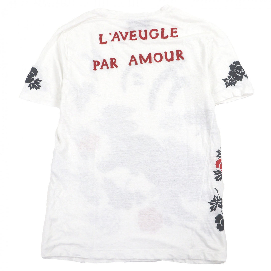 Great GUCCI Short sleeve T-shirt Shisa Japanese pattern distressed finish white