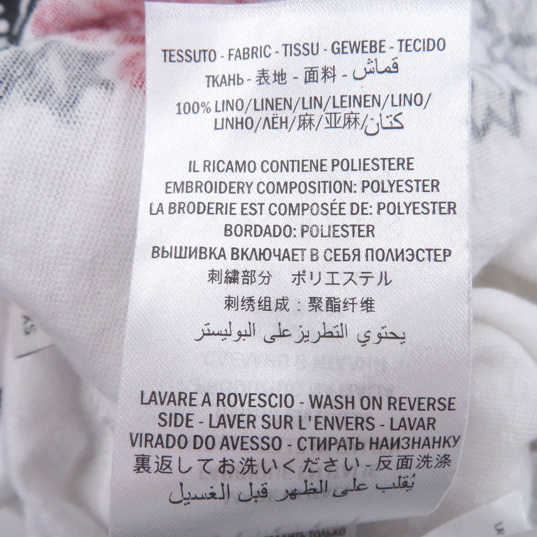 Great GUCCI Short sleeve T-shirt Shisa Japanese pattern distressed finish white