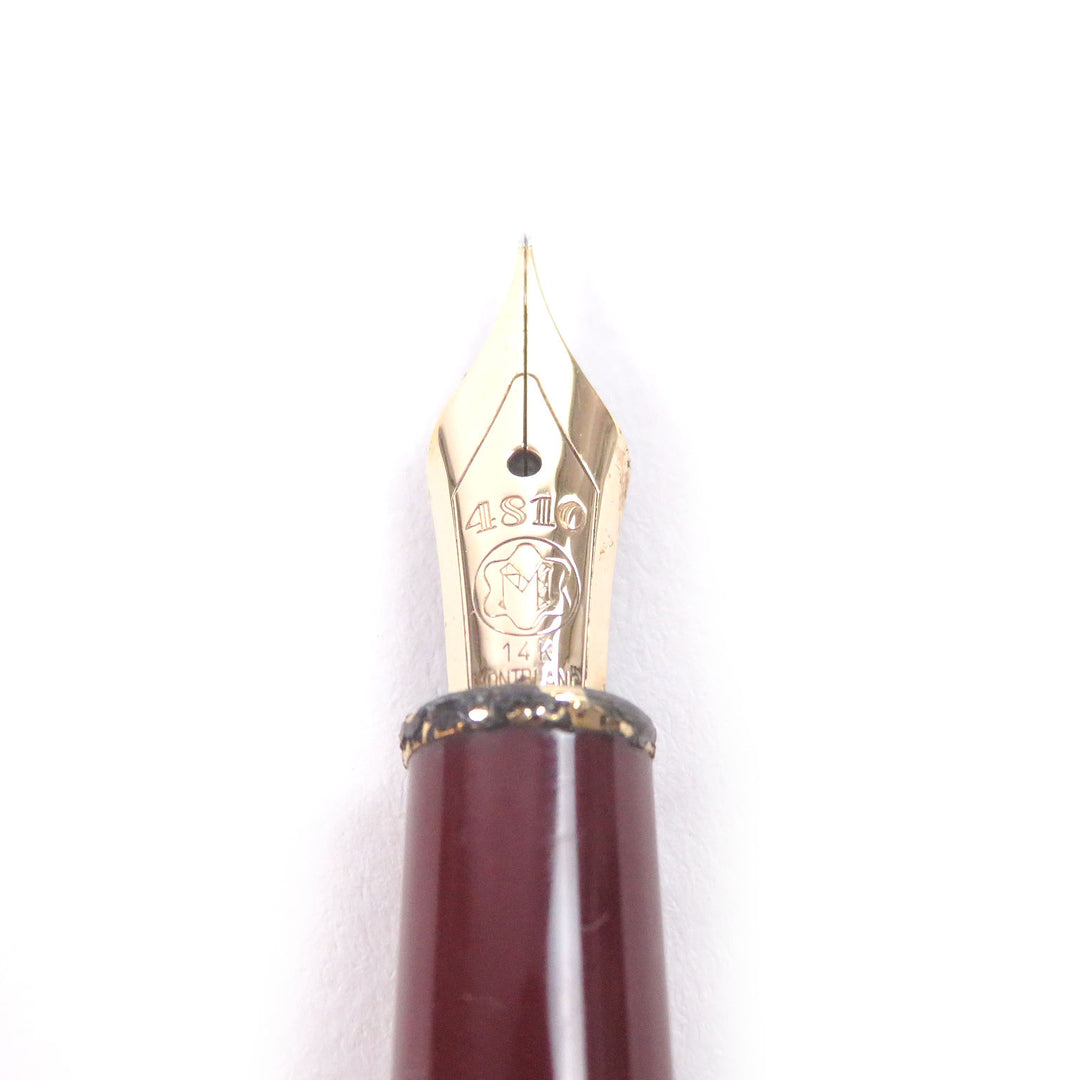 Very Good MONTBLANC fountain pen Meisterstück Classic Bordeaux 14K mens