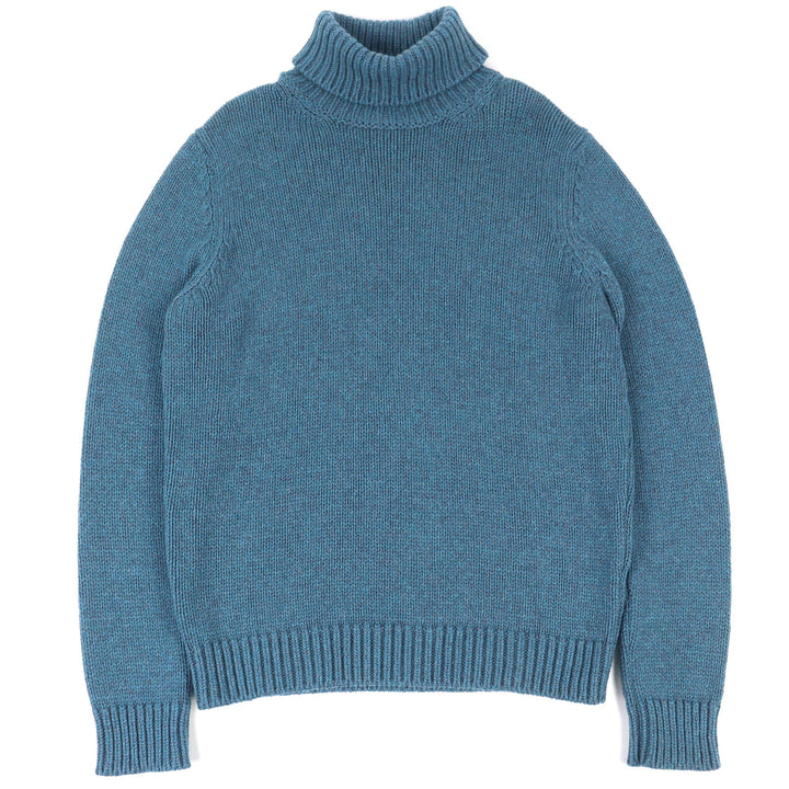 Excellent BERLUTI Turtleneck knit sweater blue cashmere M R25KTL43YWCV