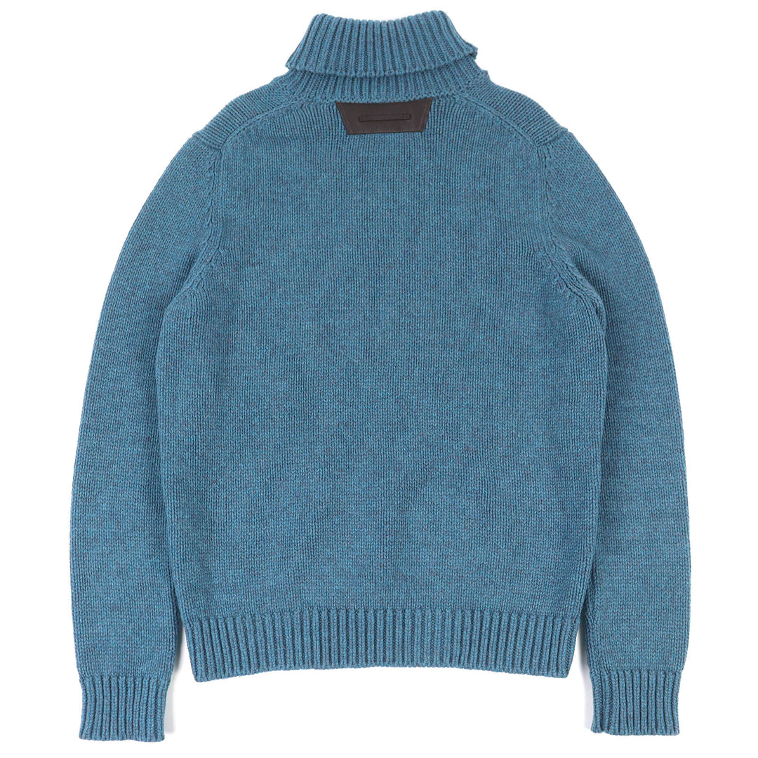 Excellent BERLUTI Turtleneck knit sweater blue cashmere M R25KTL43YWCV