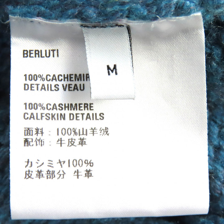 Excellent BERLUTI Turtleneck knit sweater blue cashmere M R25KTL43YWCV