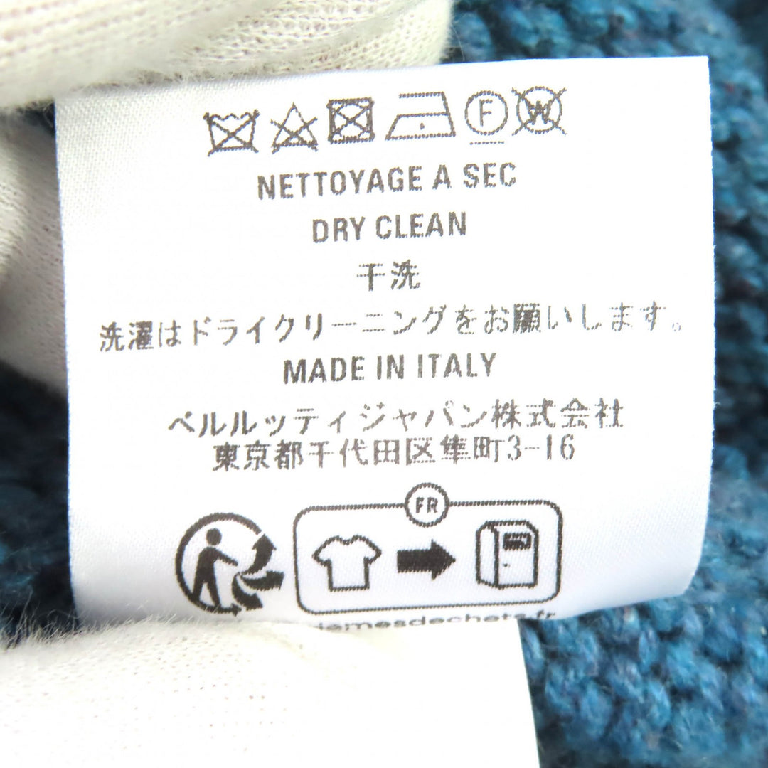 Excellent BERLUTI Turtleneck knit sweater blue cashmere M R25KTL43YWCV
