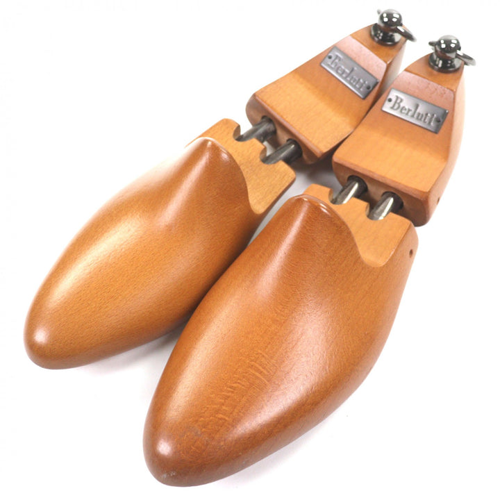 Discounted Great Berluti Logo Metal Shoekeeper Shoe Tree Brown Wood mens 7