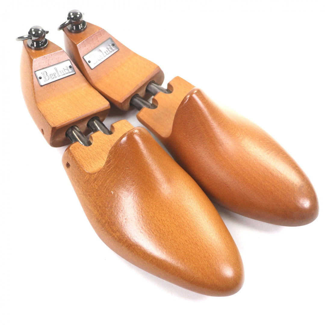 Discounted Great Berluti Logo Metal Shoekeeper Shoe Tree Brown Wood mens 7