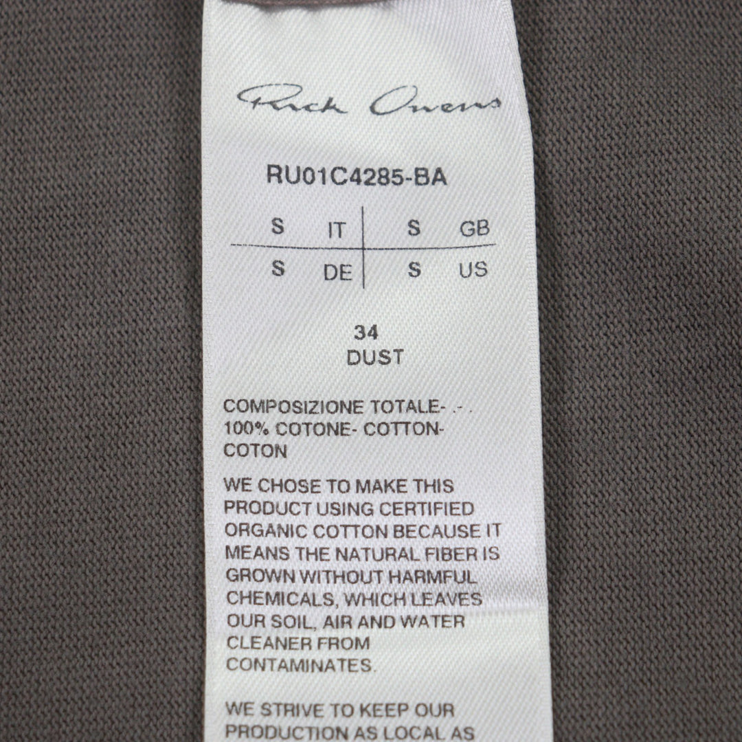 Discounted Great Rick Owens hoodie charcoal cotton mens S RU01C4285