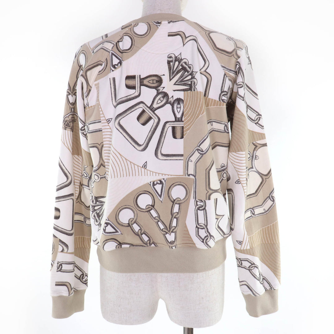 Excellent HERMES sweat Kaleidoscope Effect Beige cotton Women 38 4H4623DG