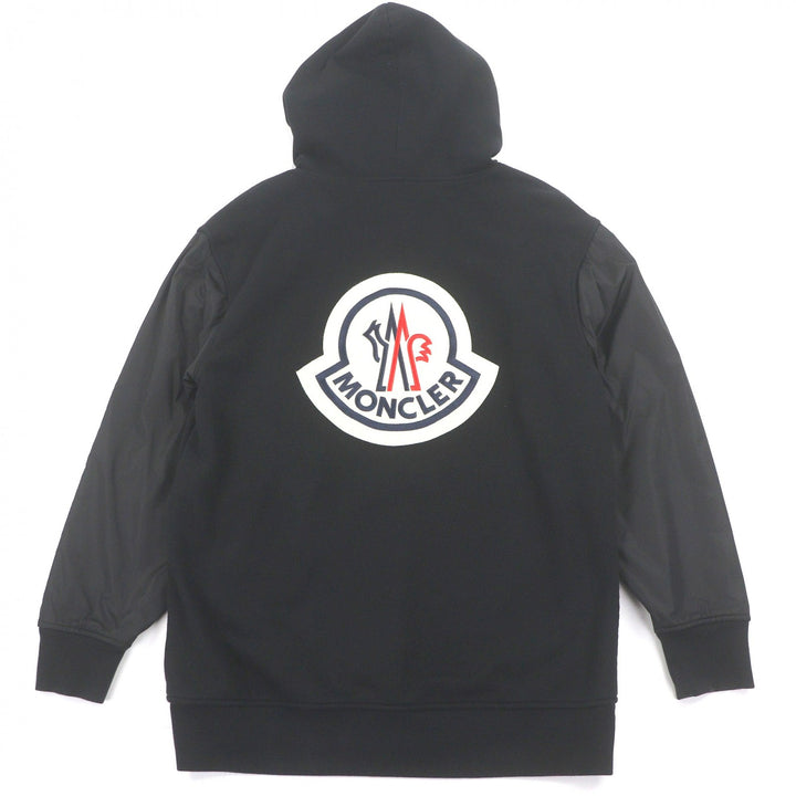 Great MONCLER hoodie MAGLIA GIROCOLLO Large back logo patch nylon