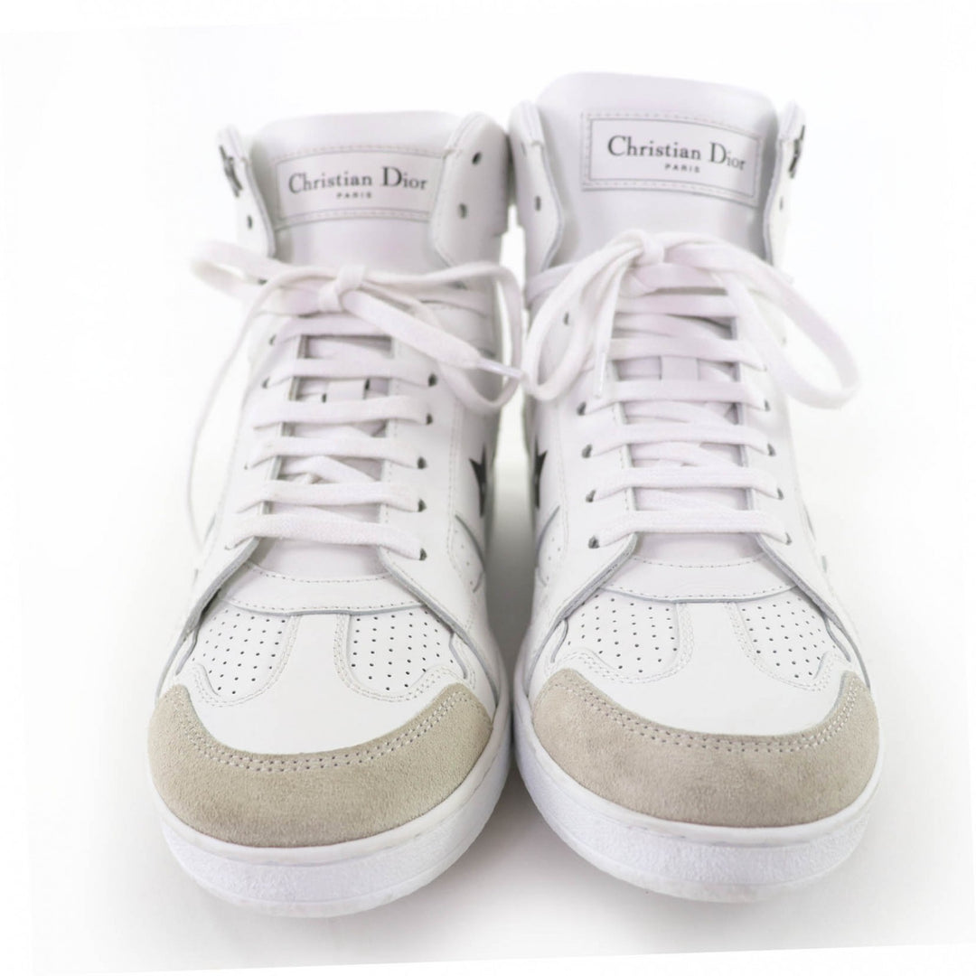 Great Christian Dior High cut sneakers DIOR STAR white leather Women 36.5