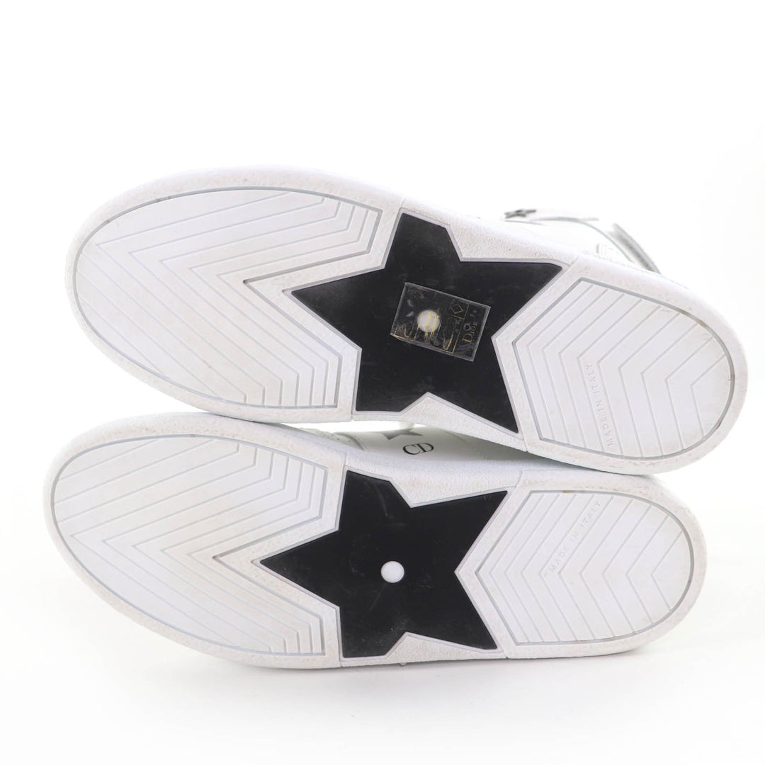 Great Christian Dior High cut sneakers DIOR STAR white leather Women 36.5