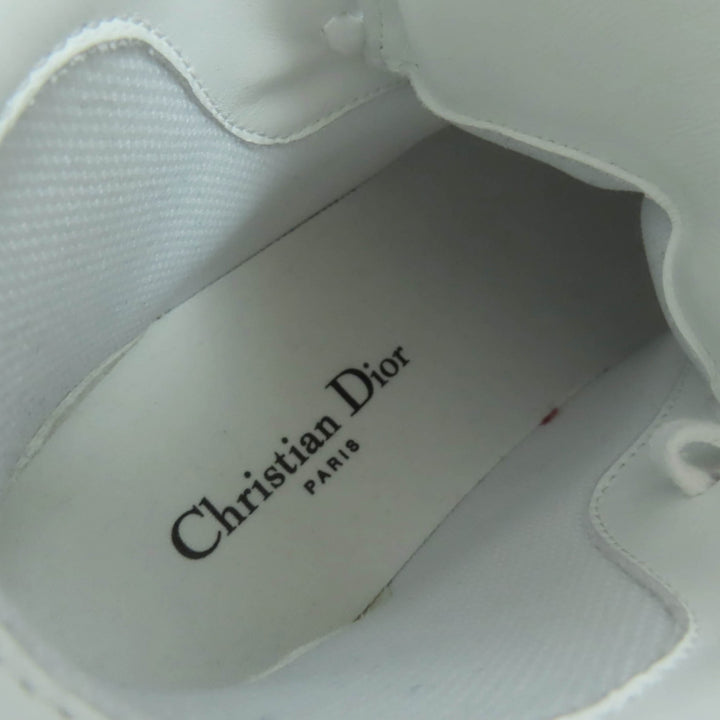 Great Christian Dior High cut sneakers DIOR STAR white leather Women 36.5