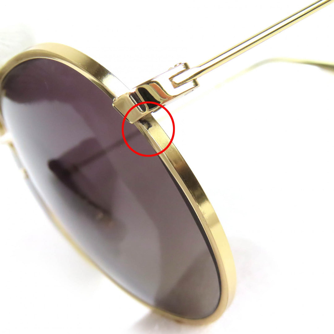 Excellent CELINE sunglasses Two Bridges Teardrop gold cotton mens CL40062U