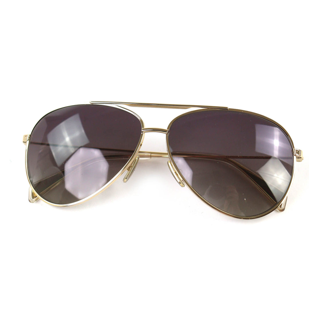 Excellent CELINE sunglasses Two Bridges Teardrop gold cotton mens CL40062U