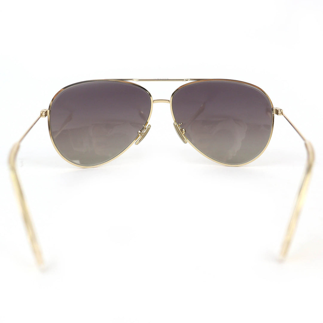 Excellent CELINE sunglasses Two Bridges Teardrop gold cotton mens CL40062U