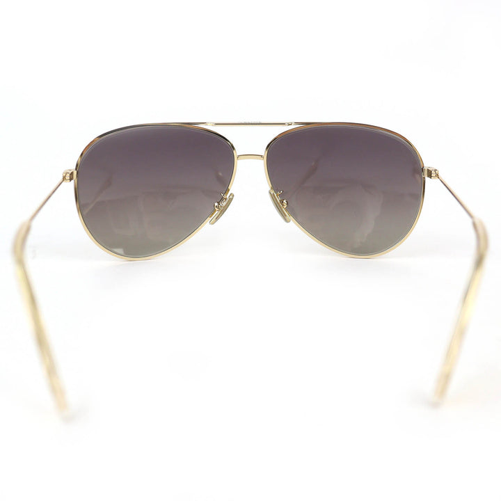 Excellent CELINE sunglasses Two Bridges Teardrop gold cotton mens CL40062U